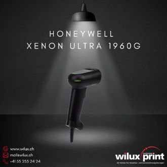 Rechte Seitenansicht des Honeywell Xenon Ultra 1960g – Nachfolger des Xenon XP 1950g (End of Life). Ergonomisches Design und hohe Scan-Leistung für Einzelhandel und Industrie.