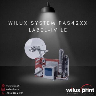 Label-IV LE der PAS42xx Etikettieranlage — Steuerungsvariante mit Applikator-Vorbereitung SPX und Interface für jeden Applikator-Typ