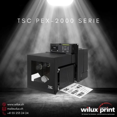TSC PEX-2000 Serie Druckmodul, unterstützt Thermodirekt-, Thermotransfer- und RFID-Druck, ideal für industrielle Etikettierungsprozesse mit hoher Genauigkeit und Geschwindigkeit.