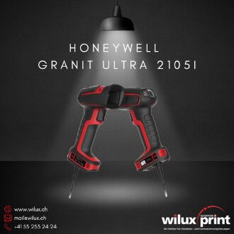Honeywell Granit Ultra 2105i kabelgebundene USB-Variante – zwei Scanner in Spiegelansicht für stationären Dauerbetrieb. Nachfolger des Granit XP 1991iXR