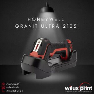 Honeywell Granit Ultra 2105i in Lade- und Kommunikationsbasis mit USB – Drop-in-Laden, IP65. Nachfolger des Granit XP 1991iXR