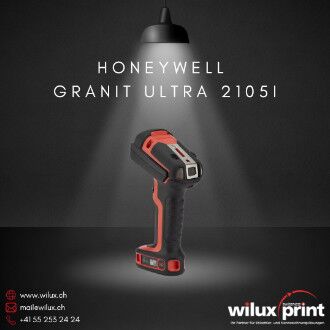 Honeywell Granit Ultra 2105i – Schrägansicht hinten mit Akkufach (3300 mAh Li-Ion). Nachfolger des Honeywell Granit XP 1991iXR