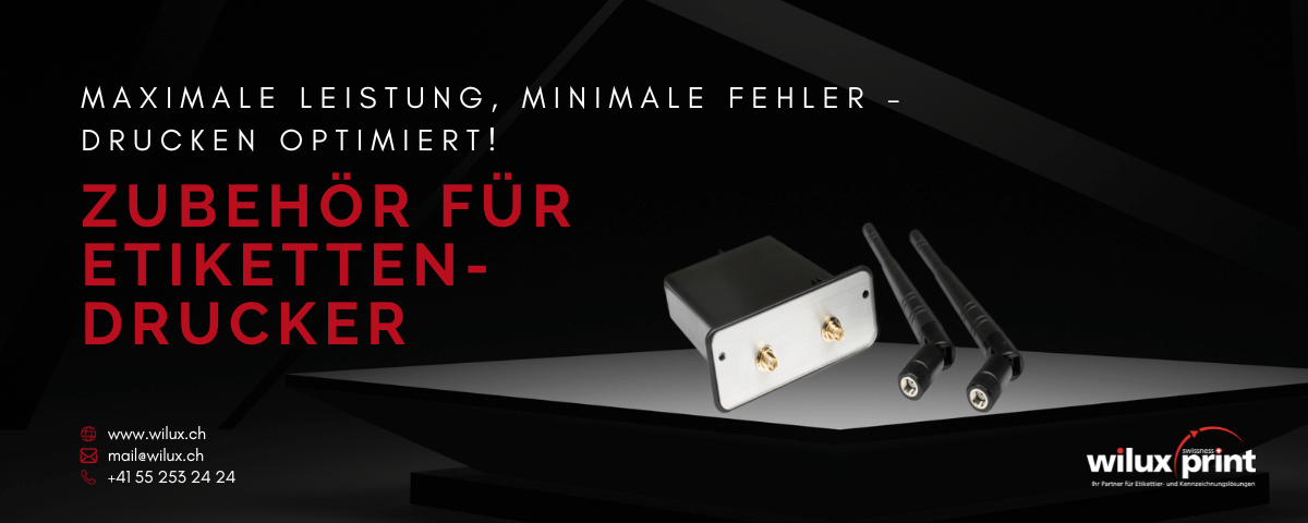 Wi-Fi-Modul für TSC Etikettendrucker mit zwei Antennen, ideal für kabellose Konnektivität, optimiert die Druckleistung und erleichtert den Zugang zu kabellosen Netzwerken.