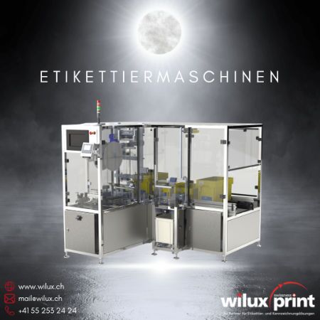 Moderne Etikettiermaschinen von WILUX PRINT für präzise und flexible Etikettierung und Kennzeichnungslösungen.
